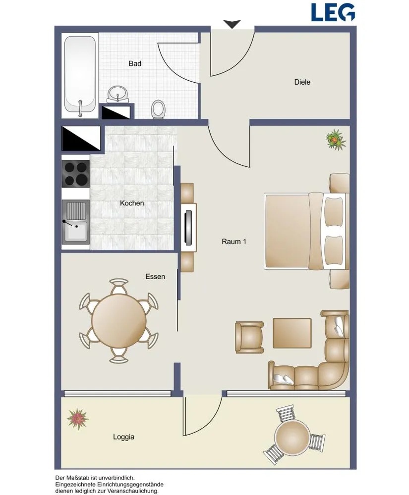 2 room apartment with 44 m² in Brunswick – Photo 1