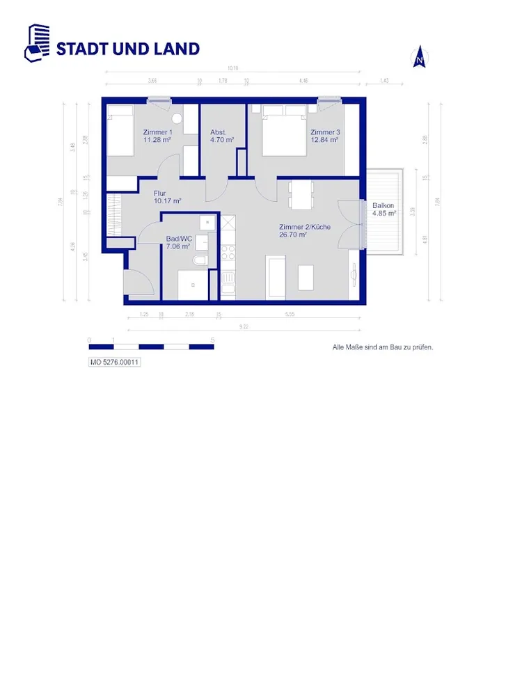 3 Zimmer Wohnung mit 75 m² in Berlin – Bild 3