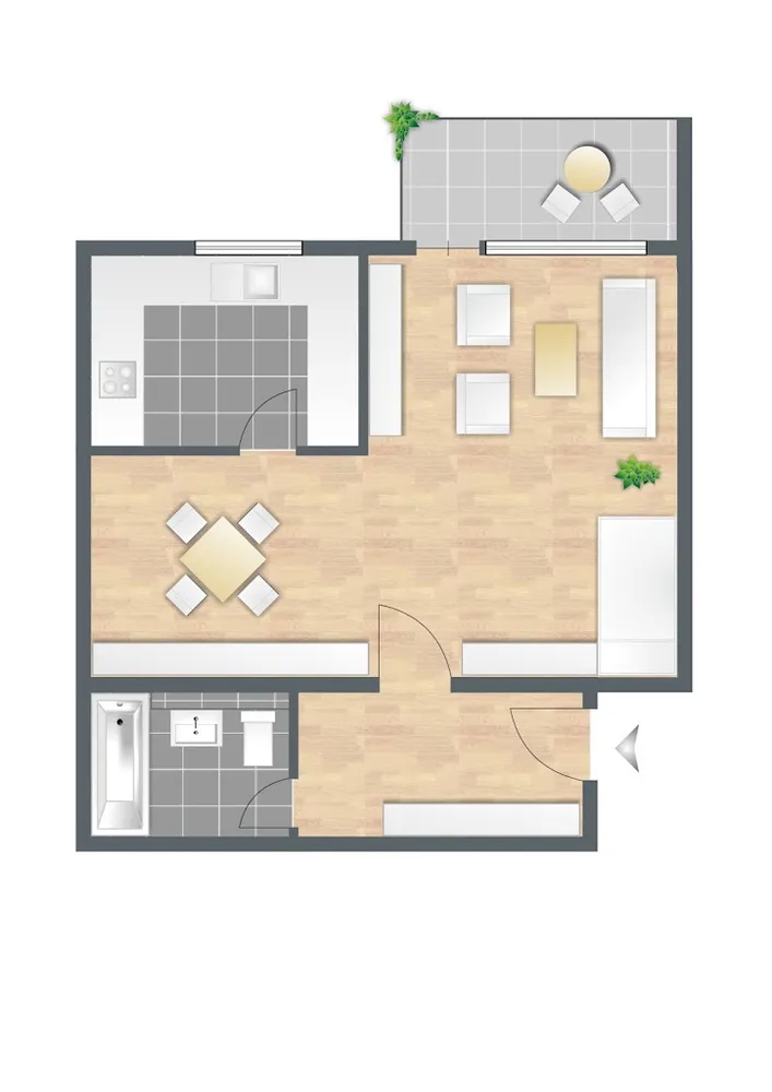 1 room apartment with 36 m² in Dreieich – Photo 5