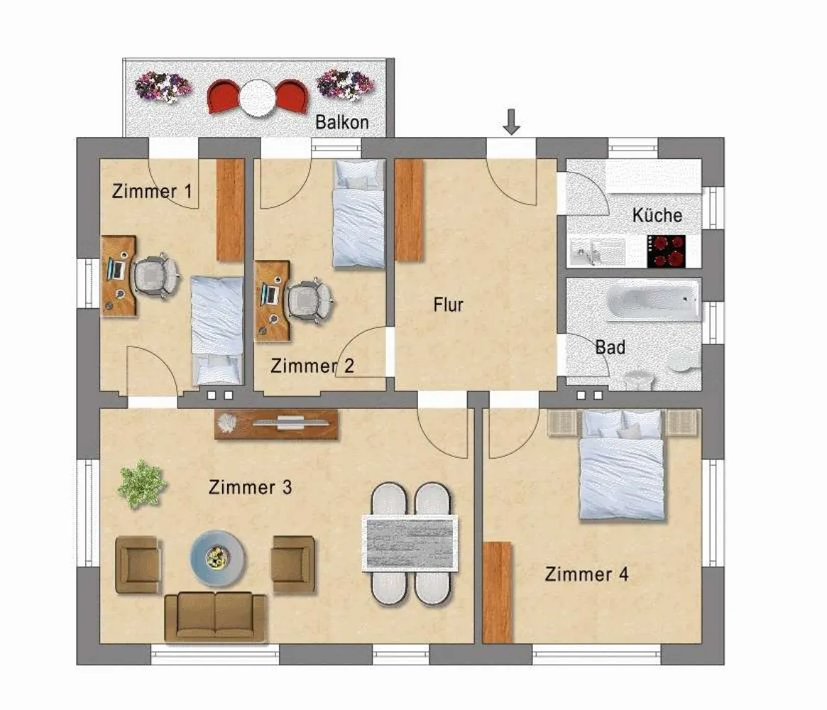 4 room apartment with 88 m² in Dresden – Photo 2