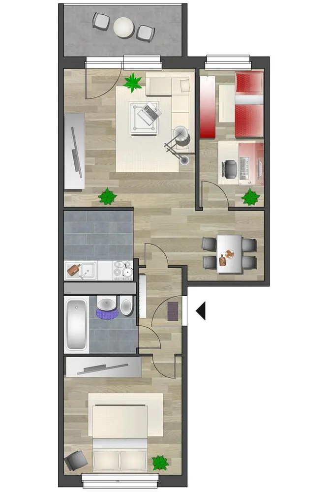 3 Zimmer Wohnung mit 55 m² in Chemnitz – Bild 5