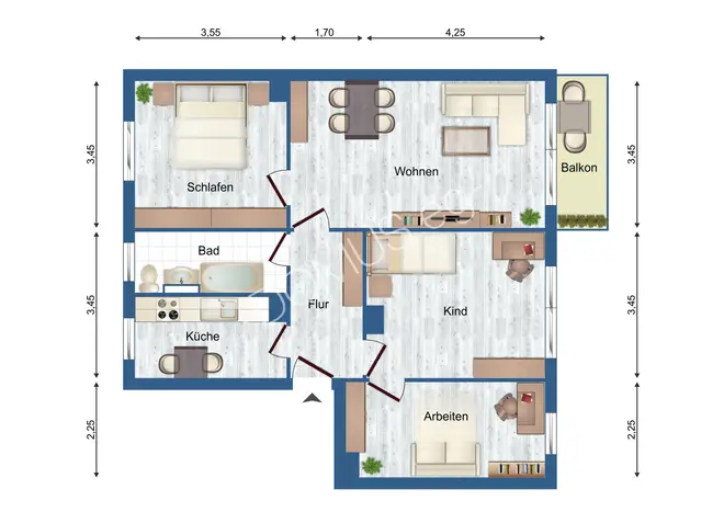 4 Zimmer Wohnung mit 76 m² in Wittenberg – Bild 4