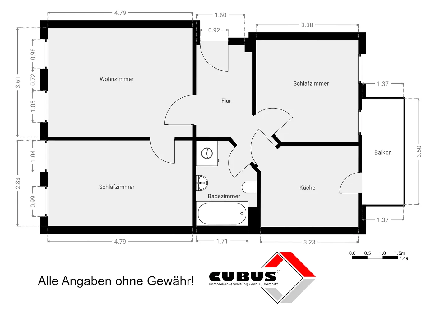 3 room apartment with 66 m² in Chemnitz – Photo 9