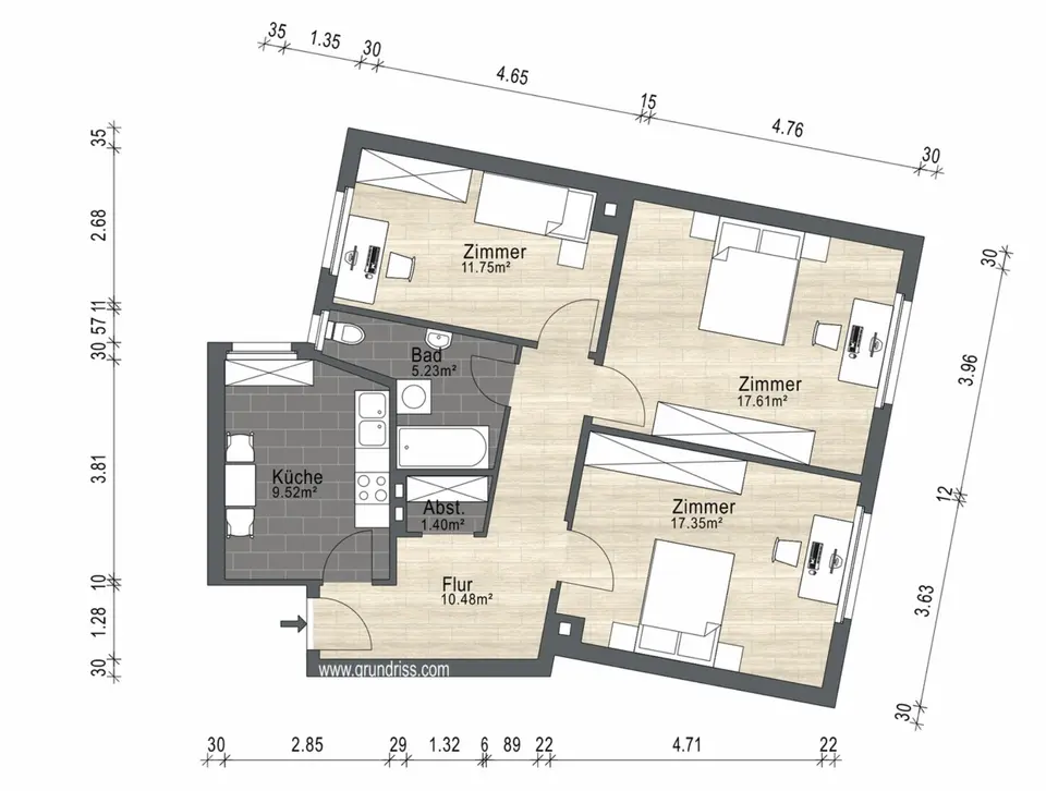 4 Zimmer Wohnung mit 70 m² in Nürnberg – Bild 5