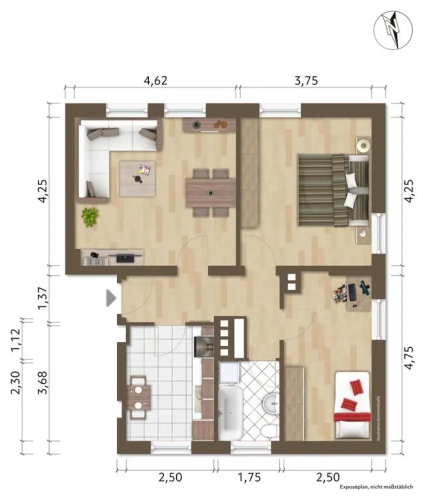 3 Zimmer Wohnung mit 66 m² in Hoyerswerda – Bild 1