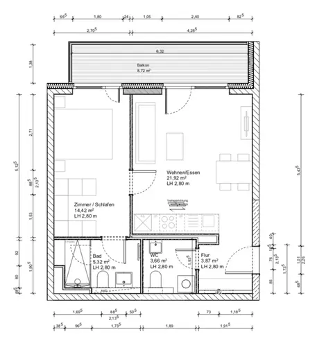 2 Zimmer Wohnung mit 54 m² in Berlin – Bild 12
