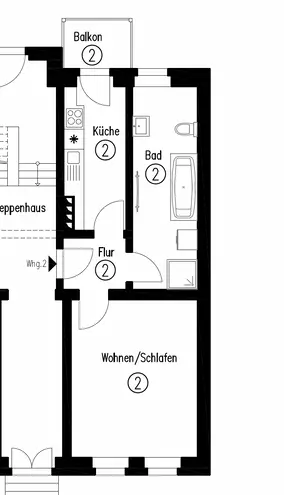 1 Zimmer Wohnung mit 40 m² in Erfurt – Bild 8