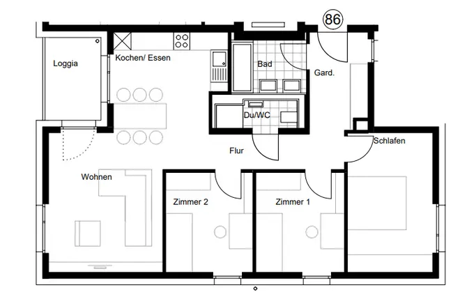 4 Zimmer Wohnung mit 87 m² in Stuttgart – Bild 2