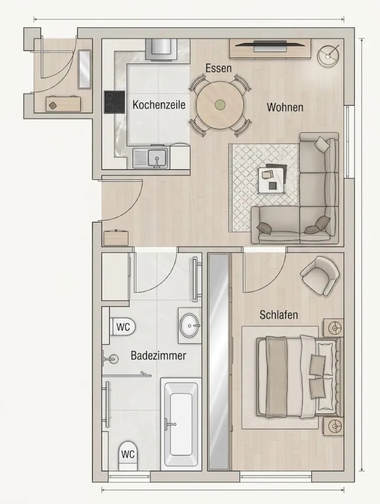 2 room apartment with 60 m² in Munich – Photo 5
