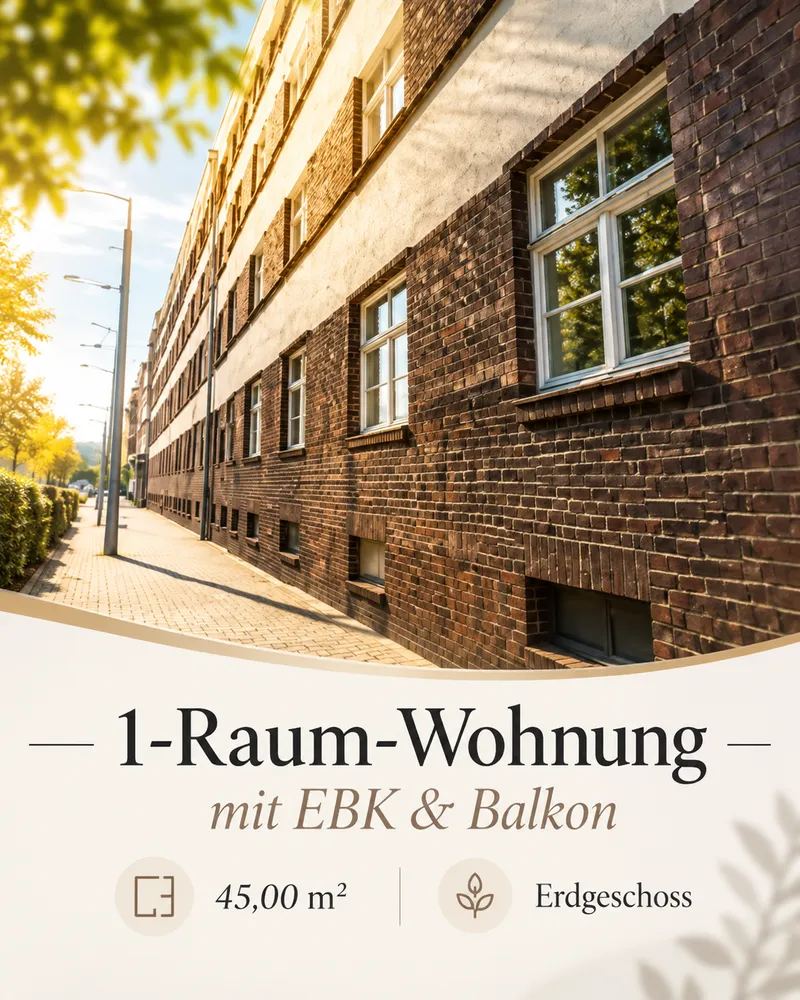 1 room apartment with 44 m² in Chemnitz – Photo 1