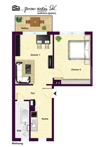 2 room apartment with 49 m² in Chemnitz – Photo 10