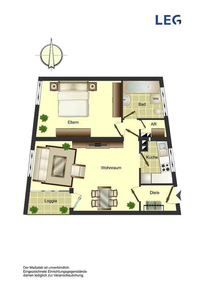 3 Zimmer Wohnung mit 58 m² in Köln – Bild 2