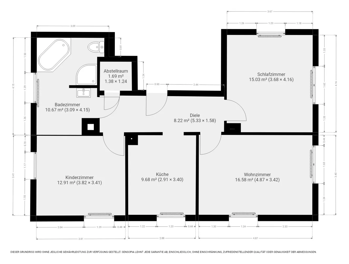 3 Zimmer Wohnung mit 74 m² in Leipzig – Bild 1