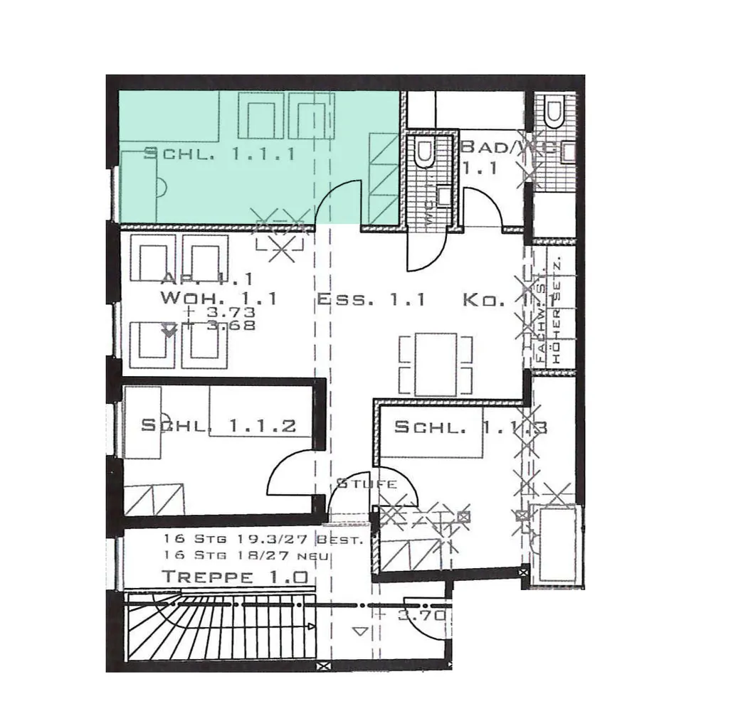 1 Zimmer Wohnung mit 11 m² in Erlangen – Bild 2