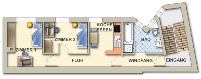 2 Zimmer Wohnung mit 56 m² in Karlsruhe – Bild 6