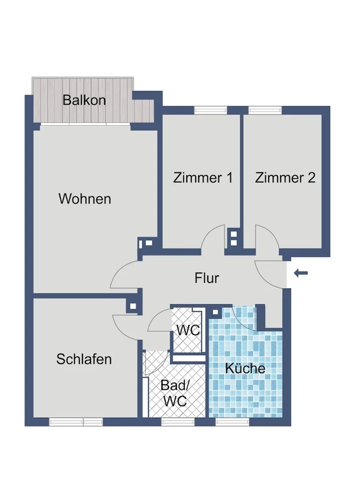 4 Zimmer Wohnung mit 76 m² in Frankfurt am Main – Bild 12