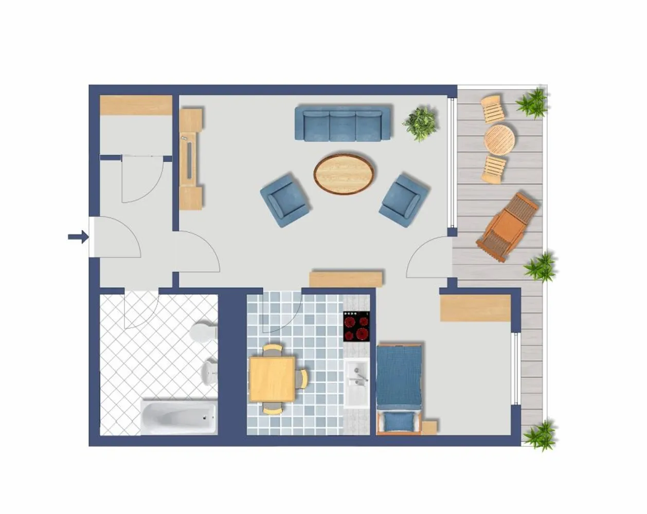 2 Zimmer Wohnung mit 39 m² in Kaiserslautern – Bild 3