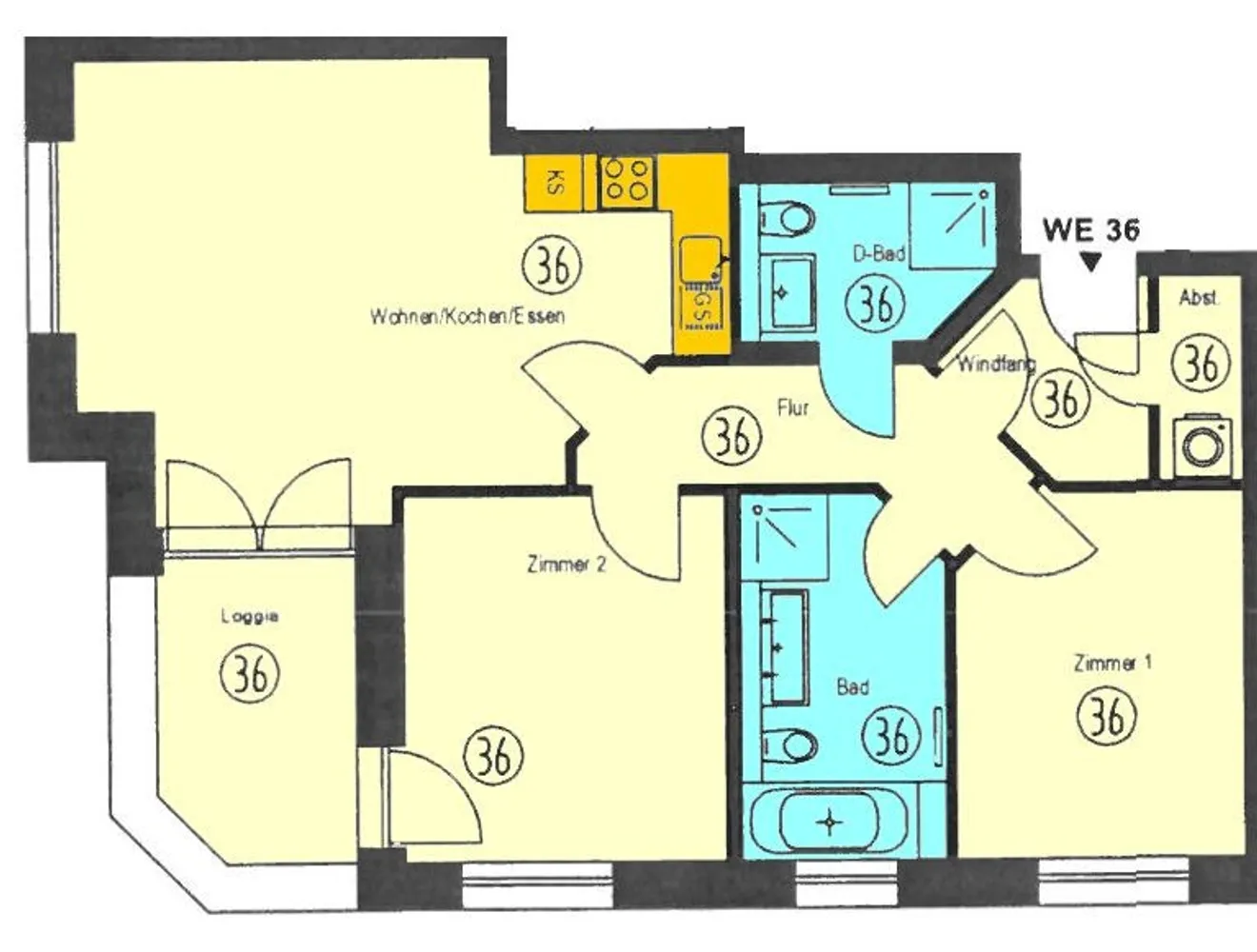 3 Zimmer Wohnung mit 76 m² in Chemnitz – Bild 3