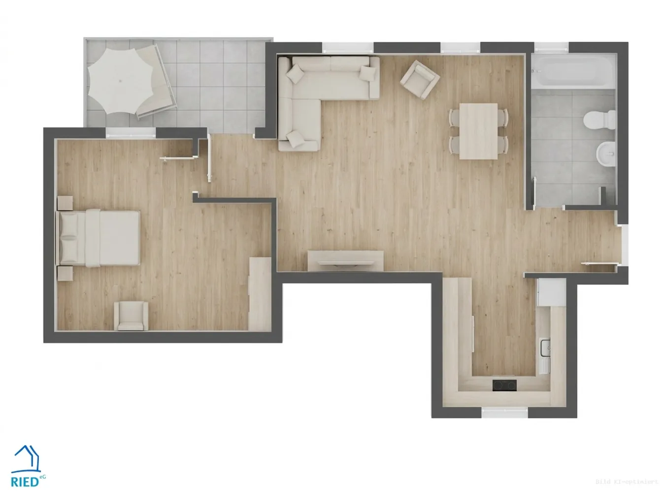 2 Zimmer Wohnung mit 61 m² in Groß-Gerau – Bild 7