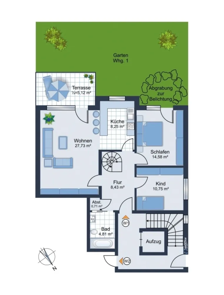 4 Zimmer Wohnung mit 110 m² in München – Bild 2
