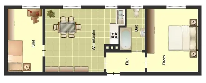 2 Zimmer Wohnung mit 50 m² in Duisburg – Bild 2
