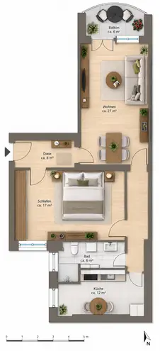 2 Zimmer Wohnung mit 70 m² in Berlin – Bild 9