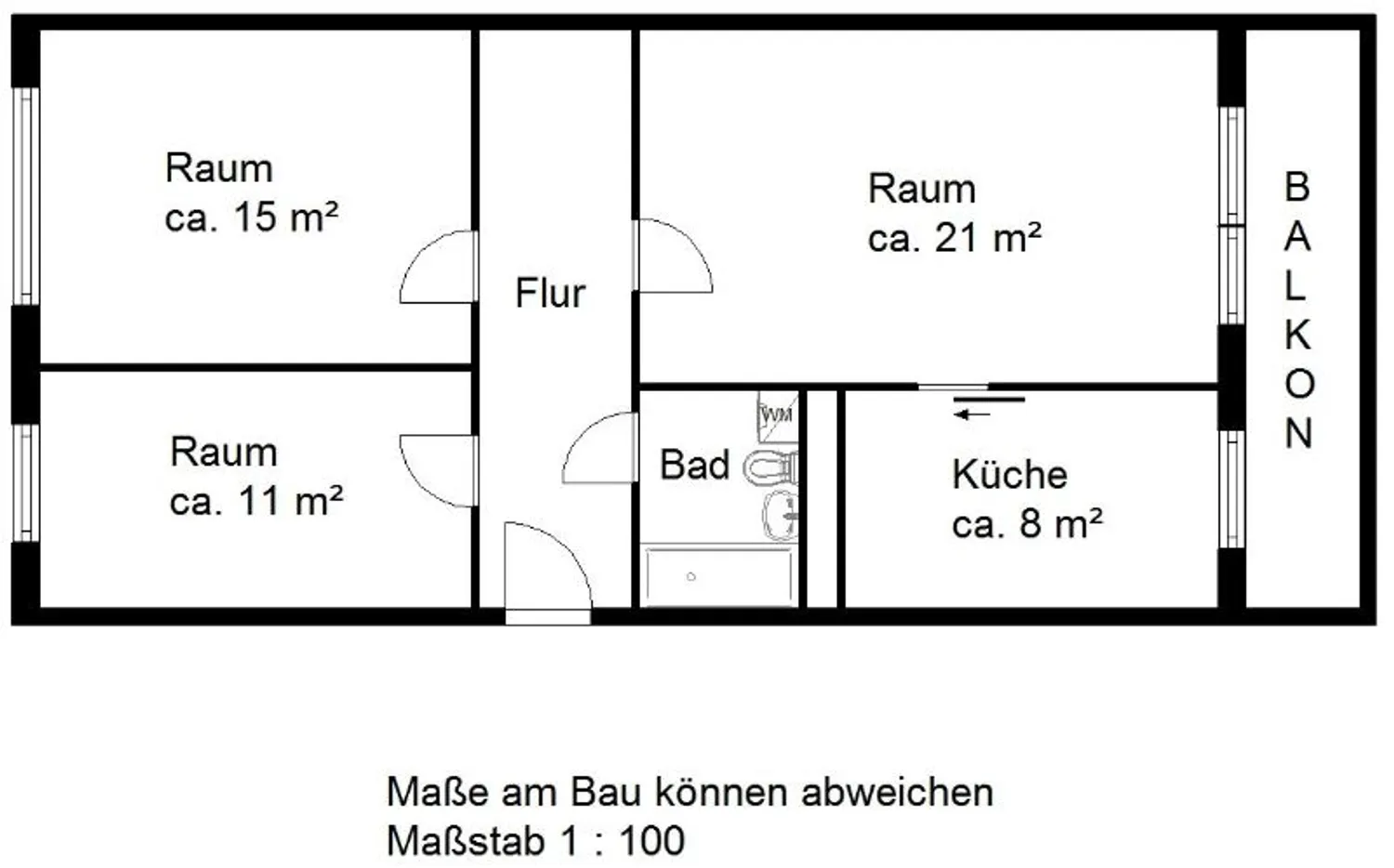 3 Zimmer Wohnung mit 69 m² in Halle (Saale) – Bild 4
