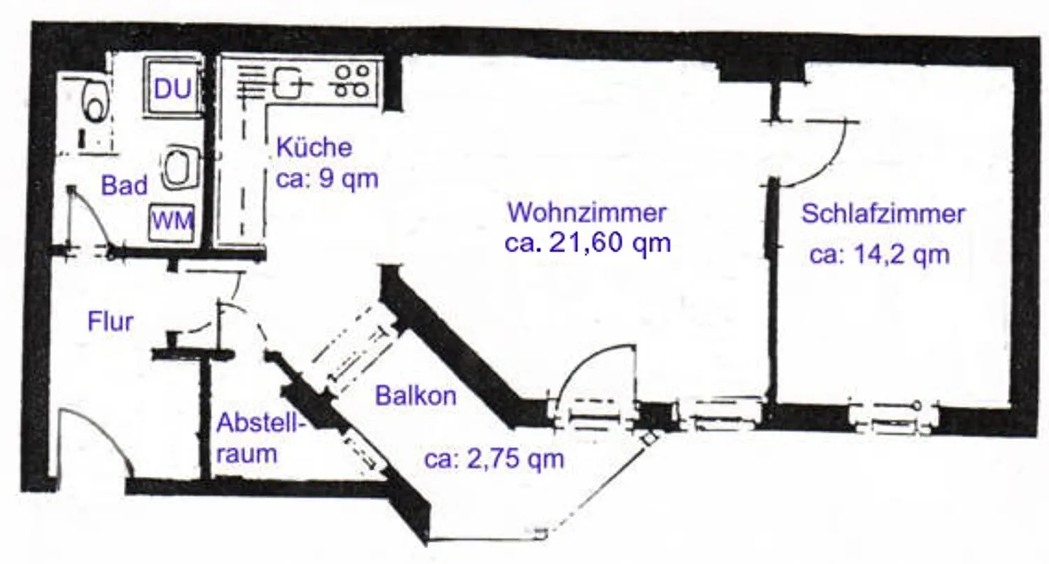 2 Zimmer Wohnung mit 58 m² in Magdeburg – Bild 2