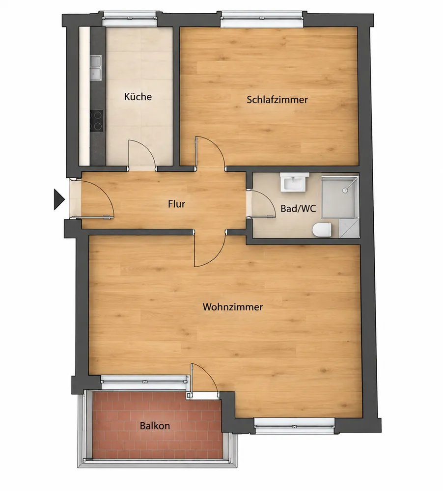 2 Zimmer Wohnung mit 56 m² in Hamburg – Bild 9