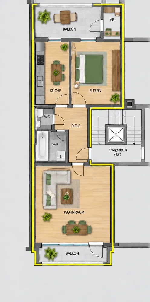 2 room apartment with 56 m² in Düsseldorf – Photo 10
