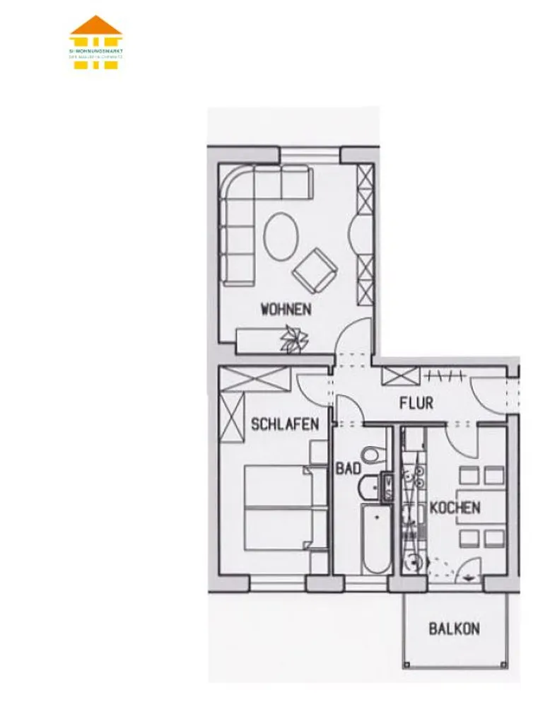 2 Zimmer Wohnung mit 51 m² in Chemnitz – Bild 7