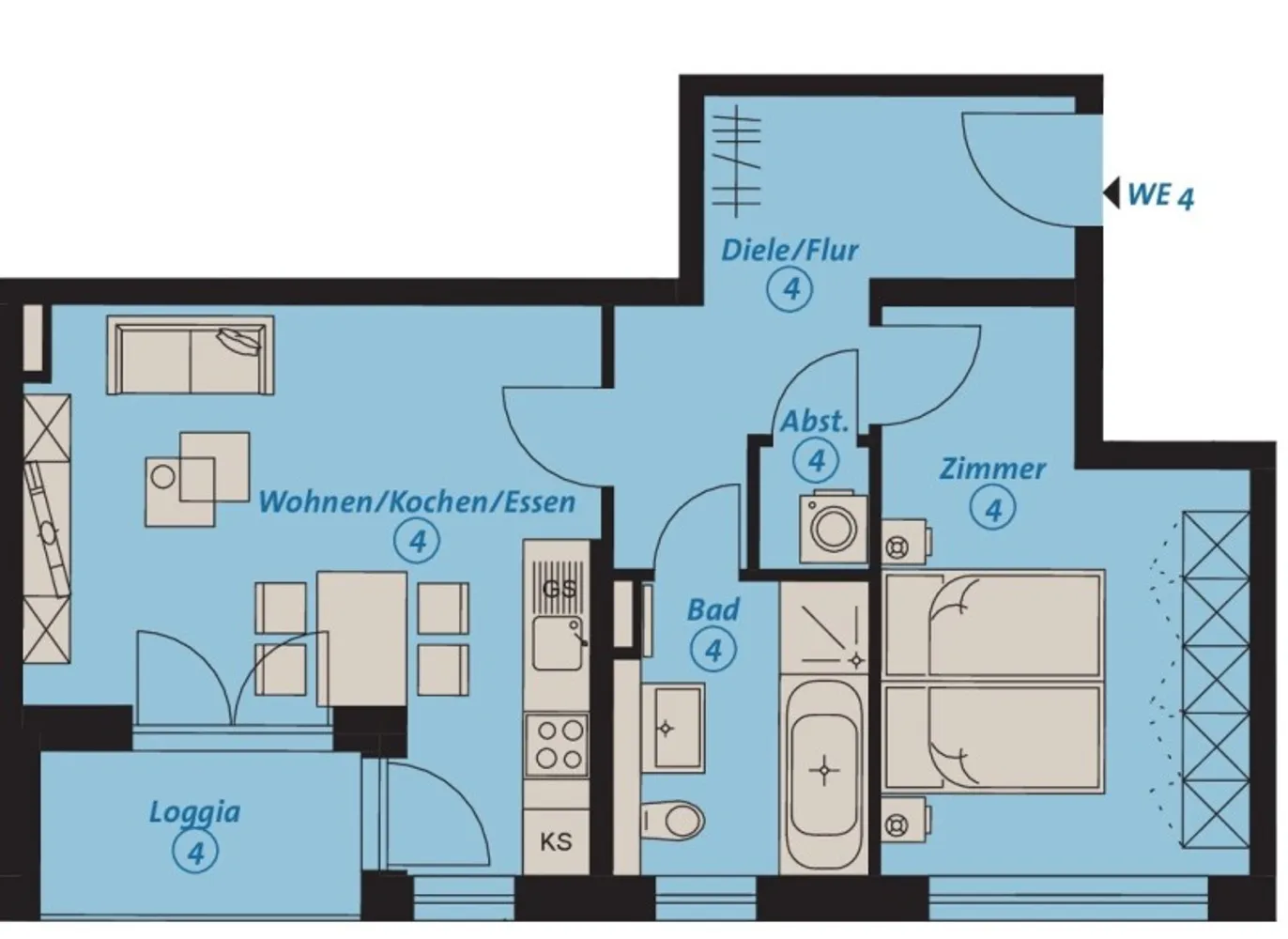 2 Zimmer Wohnung mit 54 m² in Leipzig – Bild 9