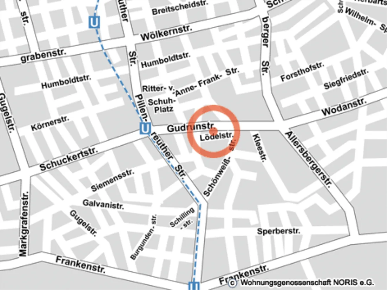 2 Zimmer Wohnung mit 42 m² in Nürnberg – Bild 1