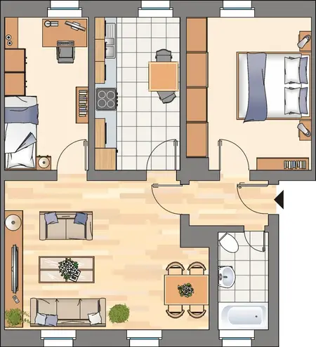 4 Zimmer Wohnung mit 59 m² in Gelsenkirchen – Bild 2