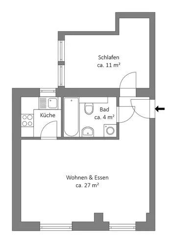2 Zimmer Wohnung mit 46 m² in Leipzig – Bild 5