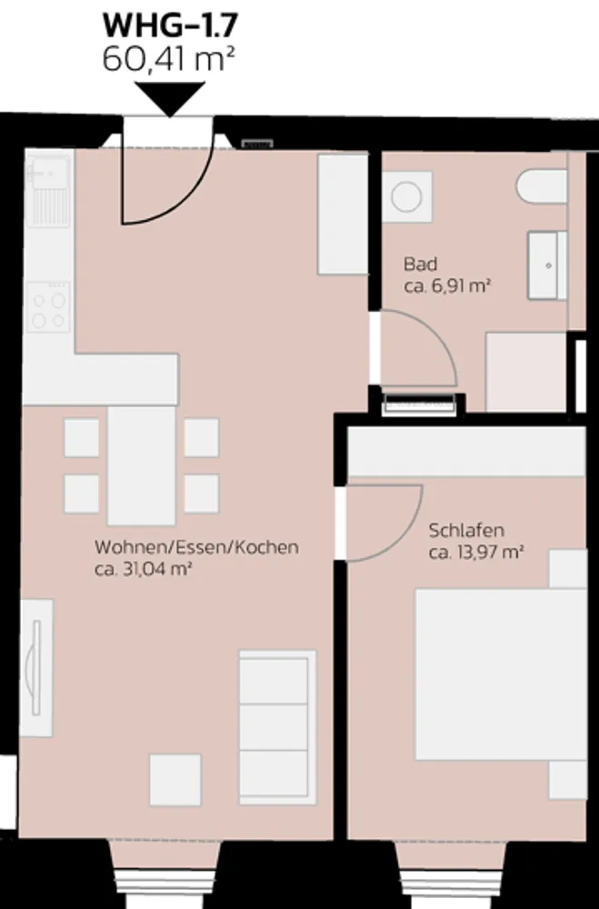 2 room apartment with 60 m² in Regensburg – Photo 5