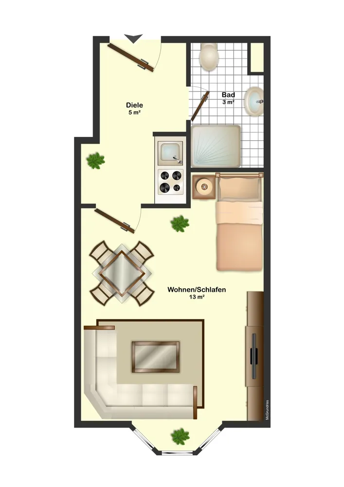 1 Zimmer Wohnung mit 21 m² in Bochum – Bild 7