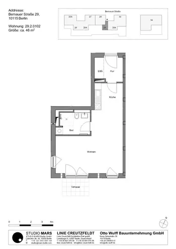 1 room apartment with 46 m² in Berlin – Photo 3