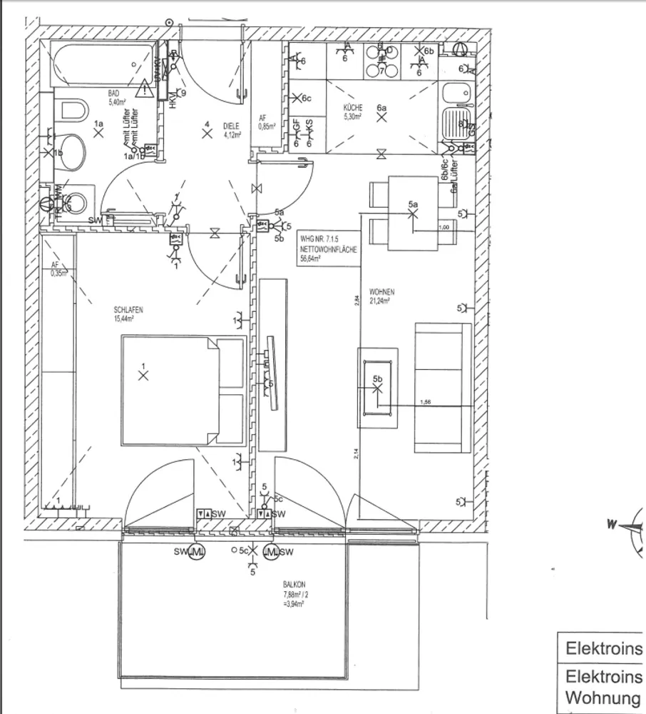 2 room apartment with 57 m² in Munich – Photo 3