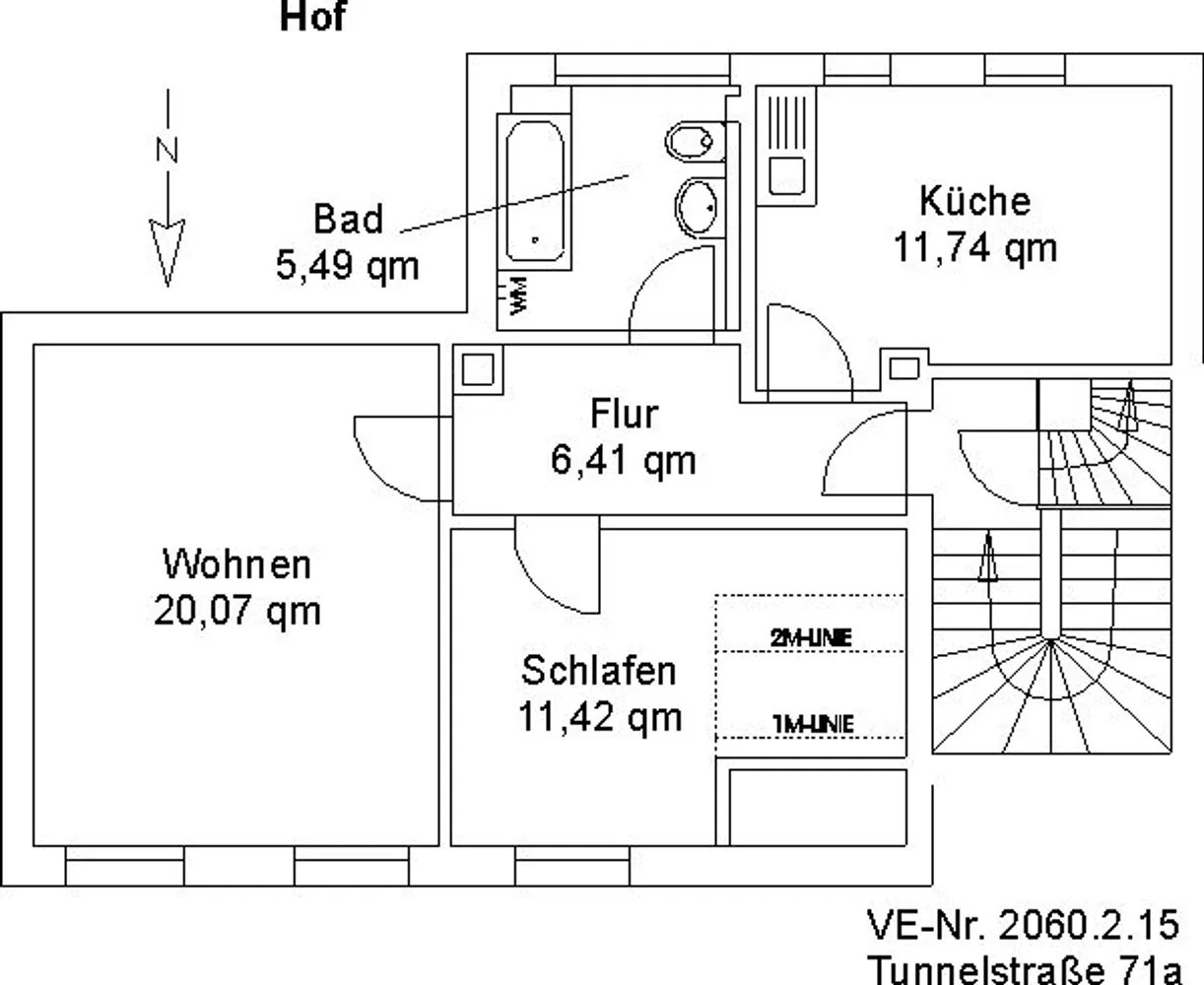 2 Zimmer Wohnung mit 55 m² in Pforzheim – Bild 1
