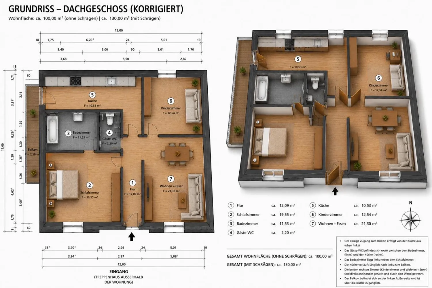 3 Zimmer Wohnung mit 100 m² in Mannheim – Bild 1