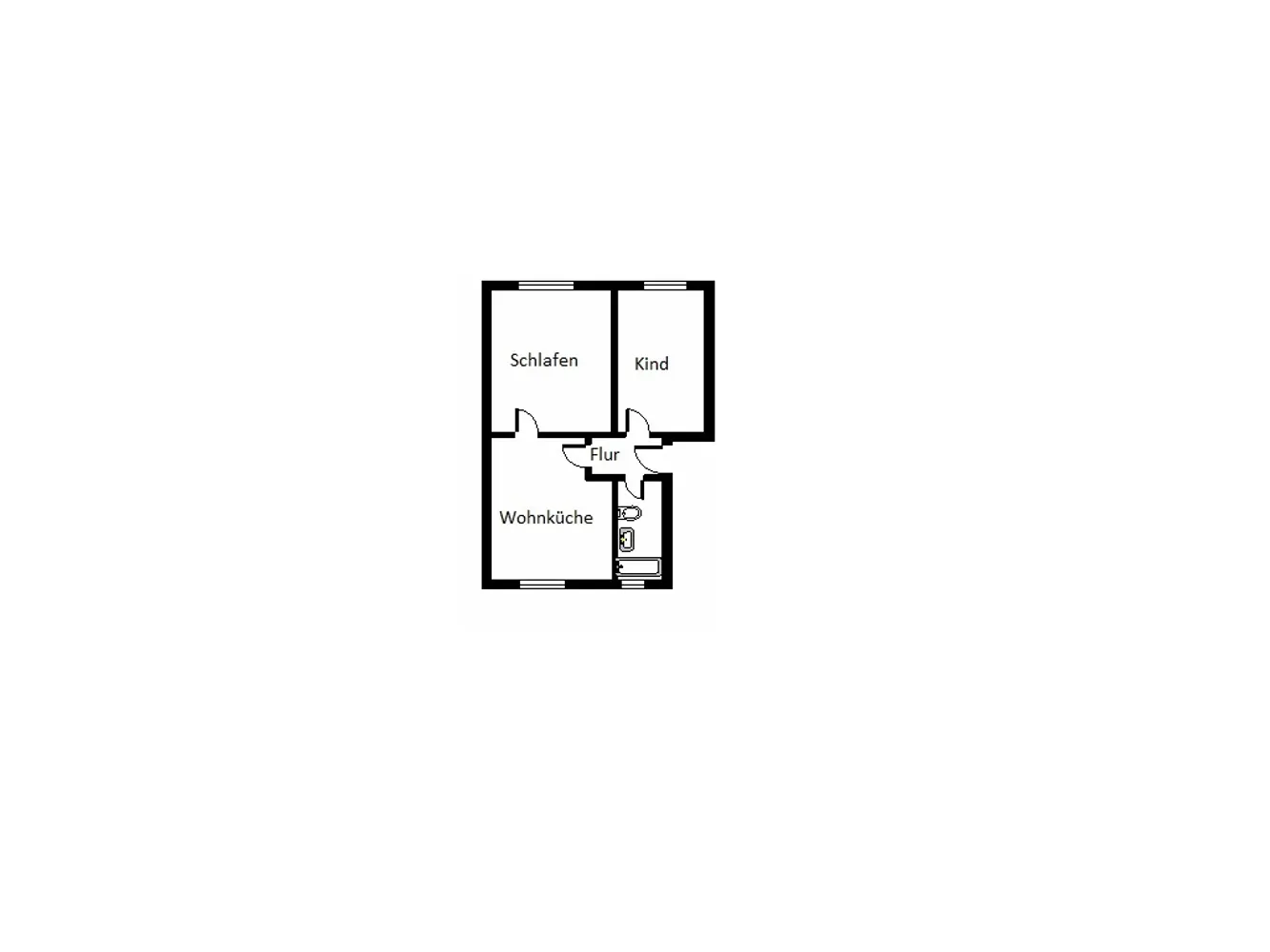 2 Zimmer Wohnung mit 46 m² in Augsburg – Bild 2