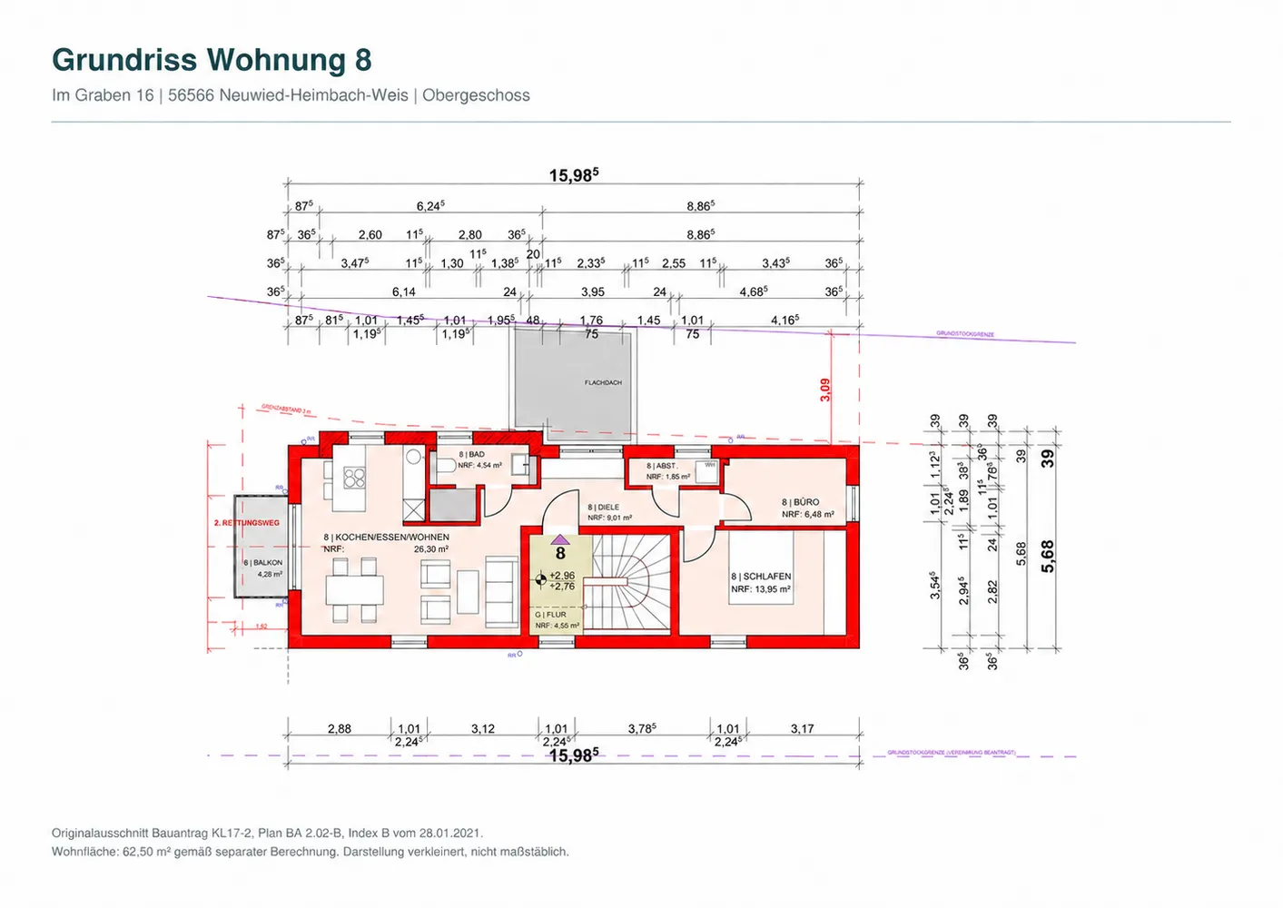 3 Zimmer Wohnung mit 63 m² in Neuwied – Bild 9