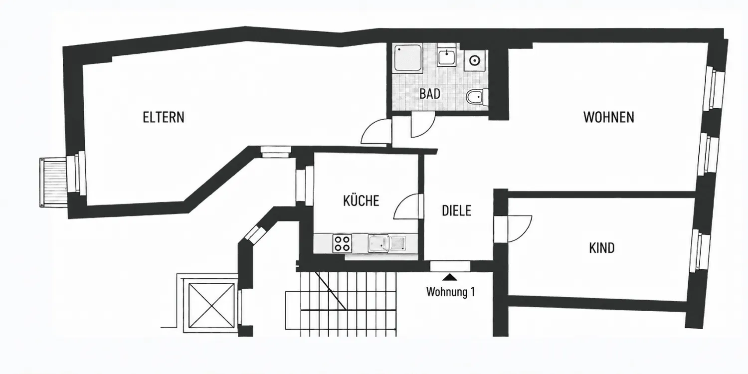 3 Zimmer Wohnung mit 78 m² in Erfurt – Bild 3