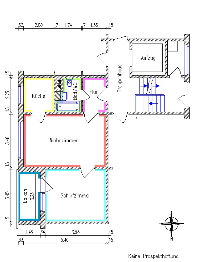 2 Zimmer Wohnung mit 46 m² in Chemnitz – Bild 2