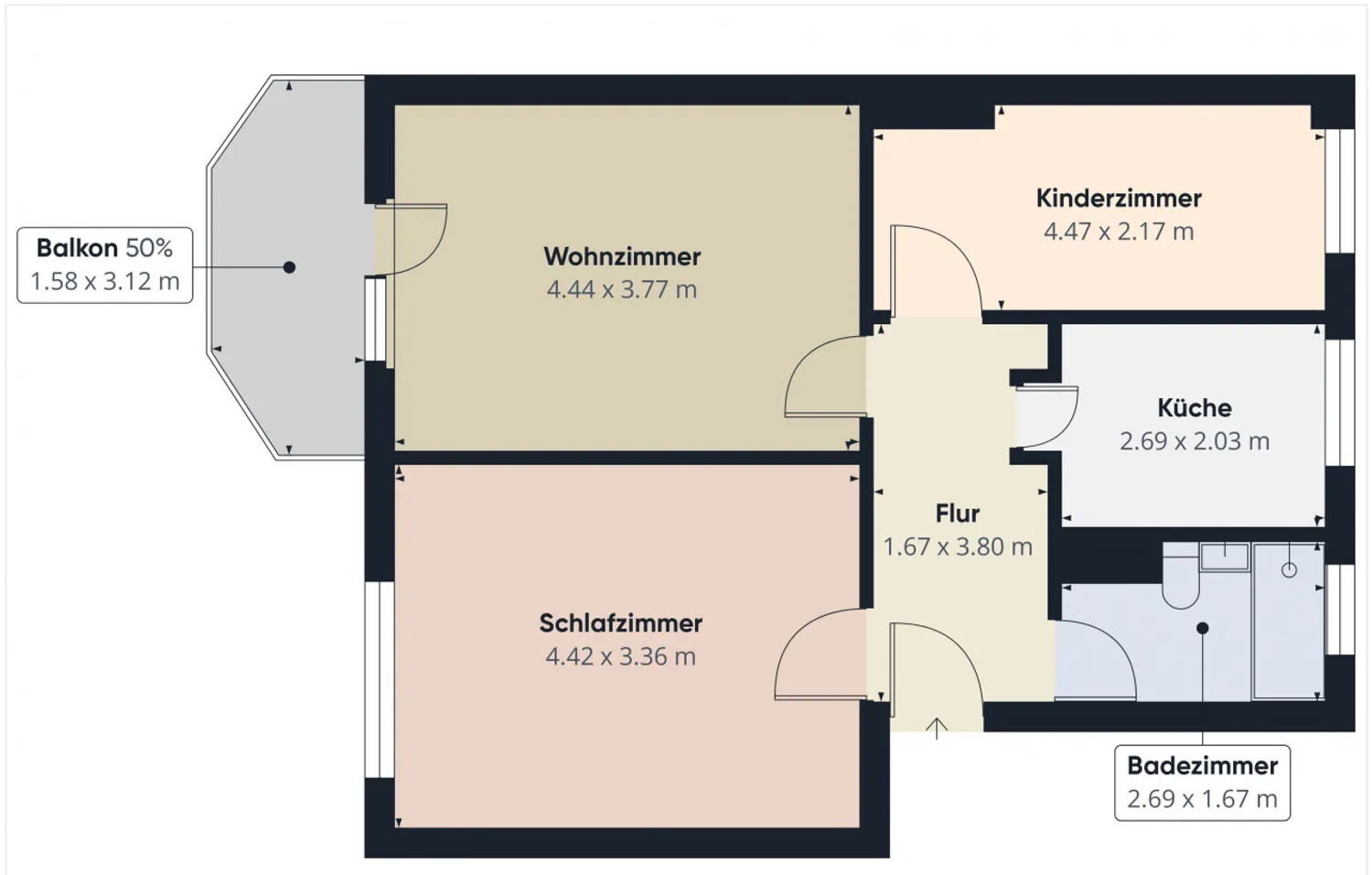 3 Zimmer Wohnung mit 60 m² in Dessau-Roßlau – Bild 3