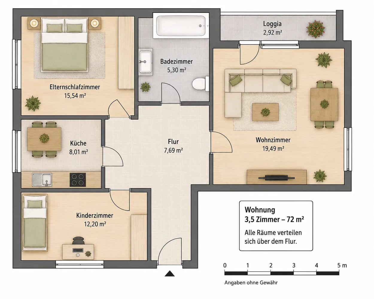 4 Zimmer Wohnung mit 72 m² in Duisburg – Bild 7