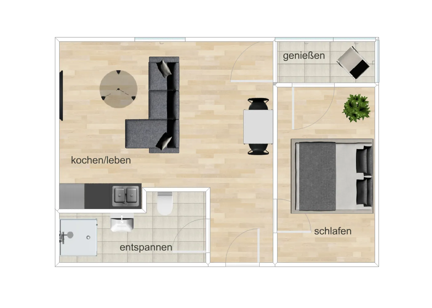 2 Zimmer Wohnung mit 46 m² in Halle (Saale) – Bild 3
