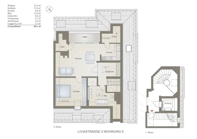 2 Zimmer Wohnung mit 80 m² in Leipzig – Bild 3