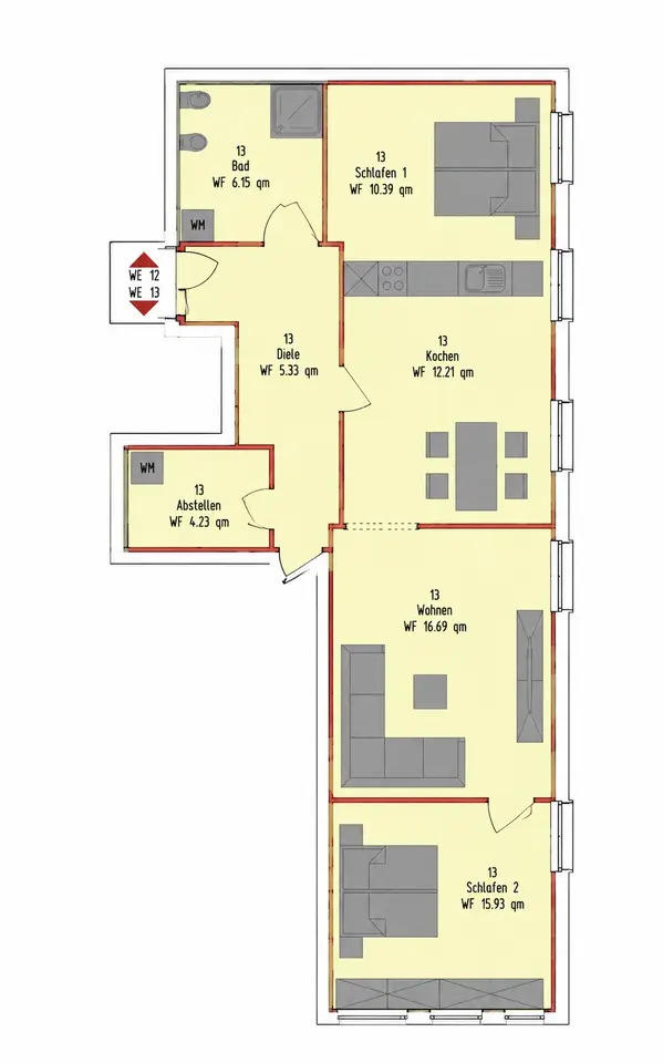 3 Zimmer Wohnung mit 71 m² in Papenburg – Bild 5